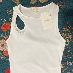 White Sleeveless Top
